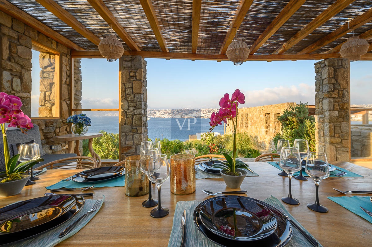 Luxury Villa Ostraco Aegean Sea views, 7 bedrooms in Mykonos