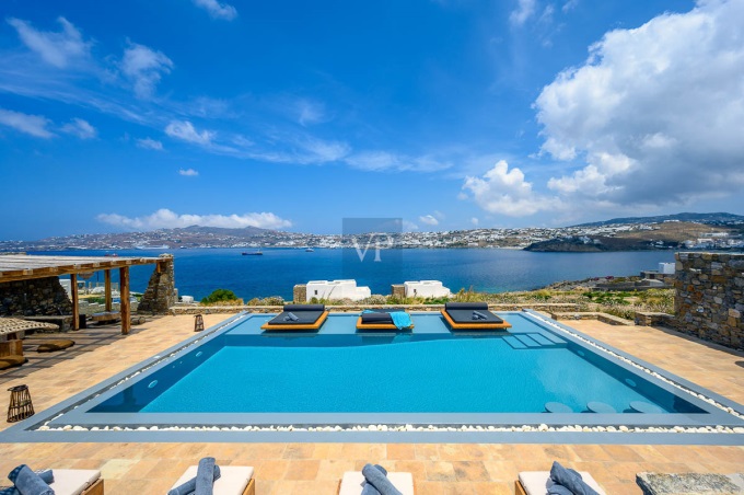 Luxury Villa Ostraco Aegean Sea views, 7 bedrooms in Mykonos