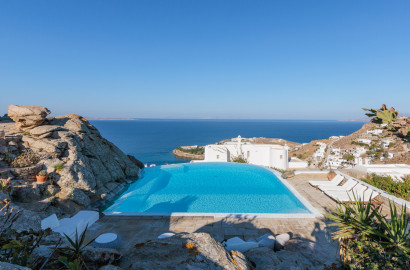 Luxury Villa Sea Salt mountain and panoramic sea view, 5 bedrooms in Tourlos - Mykonos