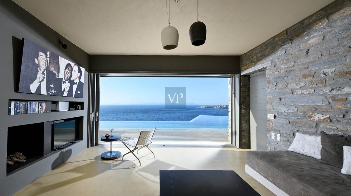 Luxury Villa Aegean Oasis 2 infinity pools, overlooking Sea views, 10 bedrooms in Kea